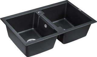 Мойка кухонная Paulmark Zwilling PM238150-BLM чёрный металлик